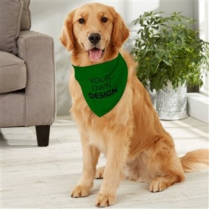 Design Your Own Personalized Large Dog Bandana- Green
