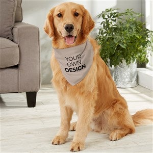 Design Your Own Personalized Large Dog Bandana- Tan