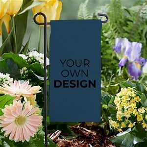 Design Your Own Personalized Mini Garden Flag- Navy Blue