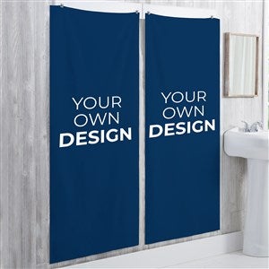 Design Your Own Personalized 30x60 Bath Towel- Navy Blue