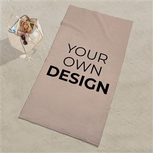 Design Your Own Personalized Large Beach Towel - Tan