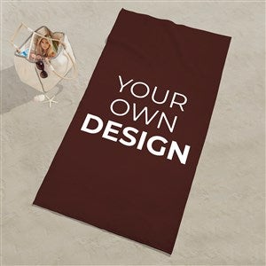 Design Your Own Personalized Large Beach Towel - Brown
