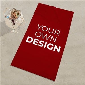 Design Your Own Personalized Large Beach Towel - Burgundy