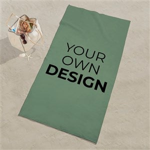 Design Your Own Personalized Large Beach Towel - Sage Green