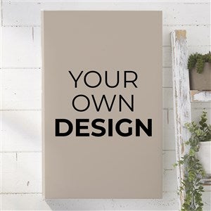 Design Your Own Personalized Vertical 12 x 18 Canvas Print- Tan