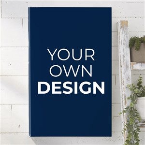 Design Your Own Personalized Vertical 16 x 24 Canvas Print- Navy Blue