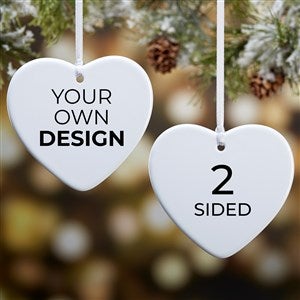Design Your Own Personalized 2-Sided Glossy Heart Ornament