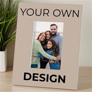 Design Your Own Personalized Vertical Picture Frame - Tan
