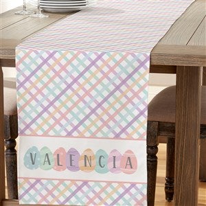 Happy Easter Eggs Personalized Table Runner - 16x120