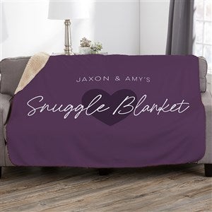 Snuggle Together Personalized 60x80 Sherpa Blanket