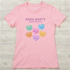 Grandma's Sweethearts Personalized Next Level Ladies Fitted Tee