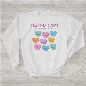 Grandma's Sweethearts Personalized Hanes Crewneck Sweatshirt