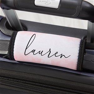 Watercolor Name Personalized Luggage Handle Wrap