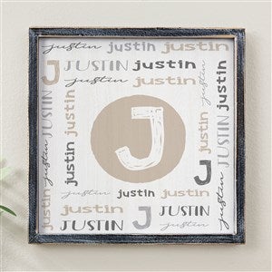 Youthful Name For Him Personalized Blackwashed Barnwood Frame - 12x12