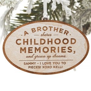 Special Brother Personalized Ornament - Whitewash