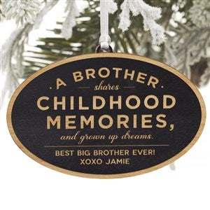 Special Brother Personalized Ornament - Black Stain