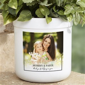 Photo & Message For Her Personalized Outdoor Flower Pot