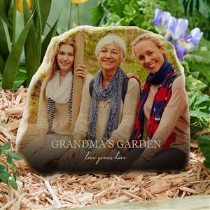 Photo & Message For Her Personalized Standing Garden Stone