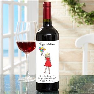 Birthday Balloons philoSophie's Personalized Wine Labels