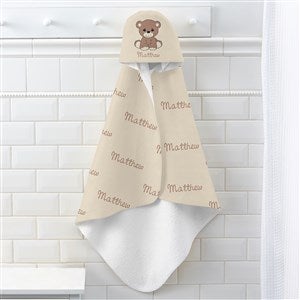 Precious Moments Bear Personalized Baby Hooded Towel