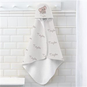 Precious Moments Elephant Personalized Baby Hooded Towel