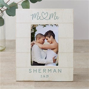 Mx. Title Personalized Wedding Shiplap Frame 4x6 Vertical