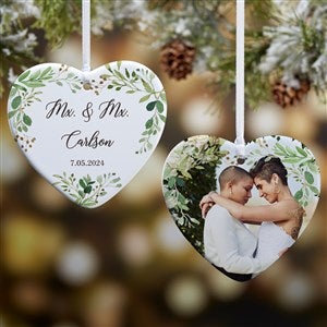Mx. Title Personalized Wedding Ornament - 2 Sided Glossy