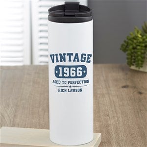 Vintage Birthday Personalized 16 oz Travel Tumbler