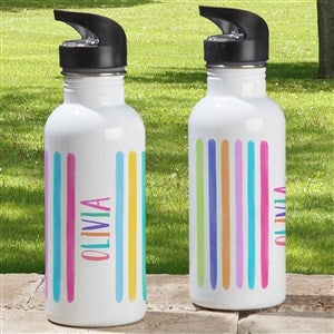 Watercolor Brights Personalized 20oz Water Bottle