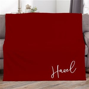 Trendy Script Personalized 50x60 Plush Fleece Blanket