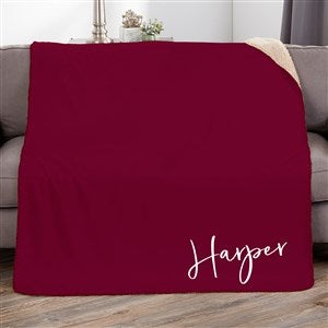Trendy Script Personalized 50x60 Sherpa Blanket