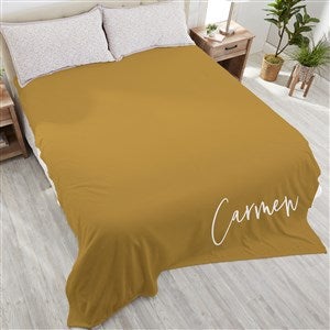 Trendy Script Personalized 90x108 Plush King Fleece Blanket