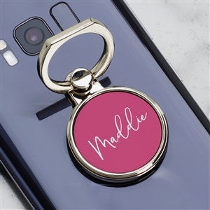 Trendy Script Personalized Phone Ring Holder-34344