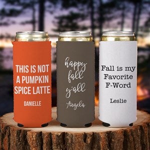 Fall Expressions Write Your Own Personalized Slim Can Cooler