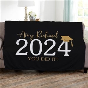 Classic Graduation Personalized 50x60 Plush Fleece Blanket