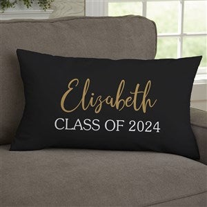 Classic Graduation Personalized Lumbar Throw Pillow