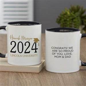 Classic Graduation Personalized Coffee Mug 11 oz Black