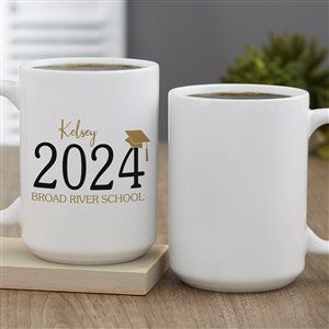 Classic Graduation Personalized Coffee Mug 15 oz White