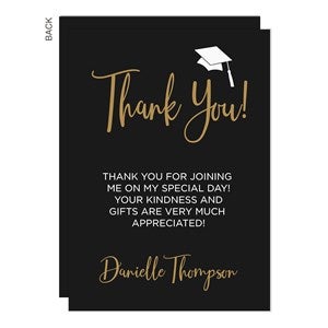 Classic Graduation Personalized Thank You Cards  - Set of 12