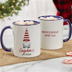 Red Inner Christmas Coffee Mug 11oz Hot Chocolate Cup Christmas Gift Merry Gnome