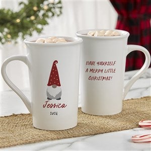 Gnome Personalized Latte Mug 16 oz White