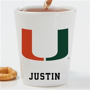 NCAA Miami Hurricanes Personalized Shot Glass