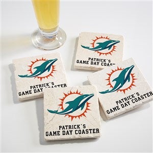 NFL Miami Dolphins Personalized Tumbled Stone Coaster Set