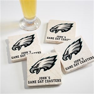 NFL Philadelphia Eagles Personalized Tumbled Stone Coaster Set