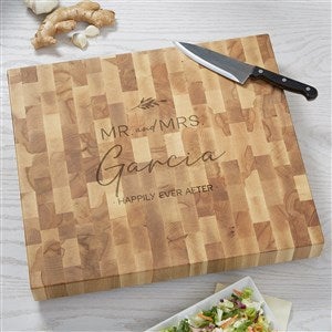 Natural Love Personalized Butcher Block Cutting Board - 16x18
