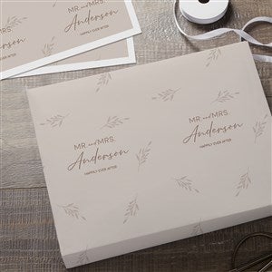 Natural Love Personalized Wedding Wrapping Paper Sheets - Set of 3