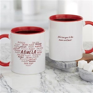 Grateful Heart Personalized Coffee Mug 11oz Red