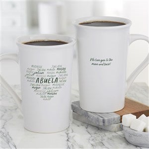 Grateful Heart Personalized Latte Mug 16oz White