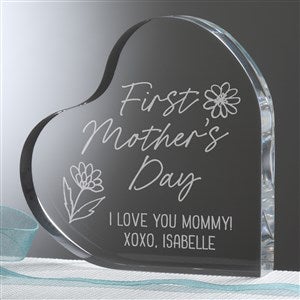 First Mother's Day Engraved Heart Keepsake Gift