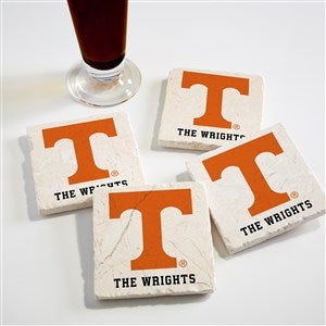 NCAA Tennessee Volunteers Personalized Tumbled Stone Coaster Set